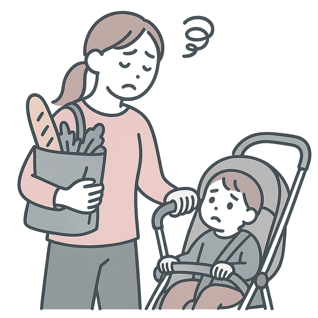 子育て中で子供を連れて買い物に行くのが大変