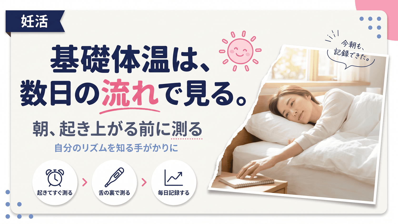基礎体温の正しい測り方とグラフの見方を教えてください。