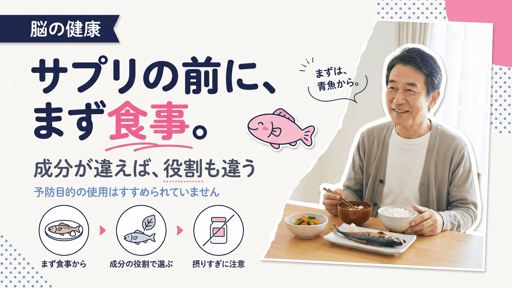 脳の健康サプリのDHA・EPAとイチョウ葉エキスは何が違いますか?選び方を教えてください。