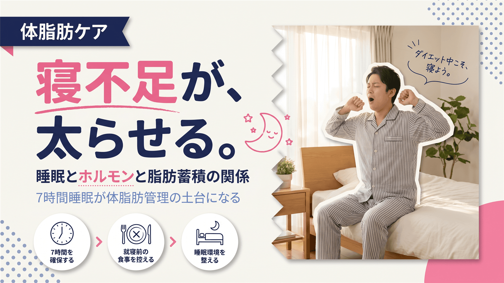 睡眠不足で体脂肪が増えやすくなるのはなぜですか?ホルモンと脂肪蓄積の関係を教えてください。