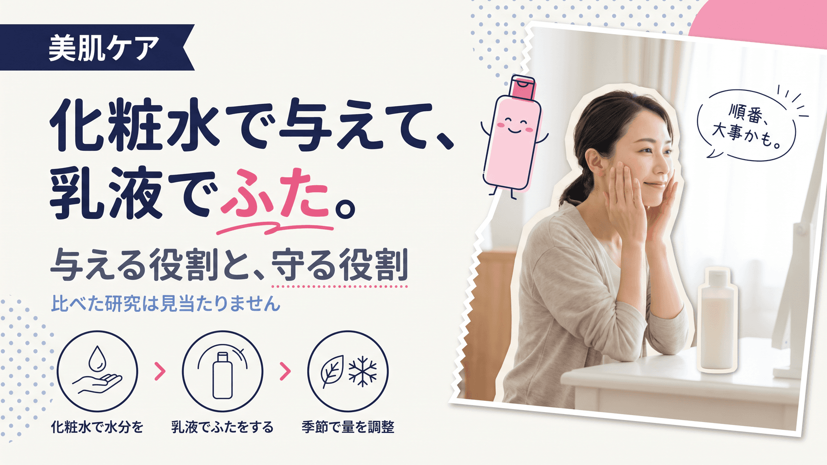 化粧水の後に乳液は必要ですか?役割の違いを教えてください。