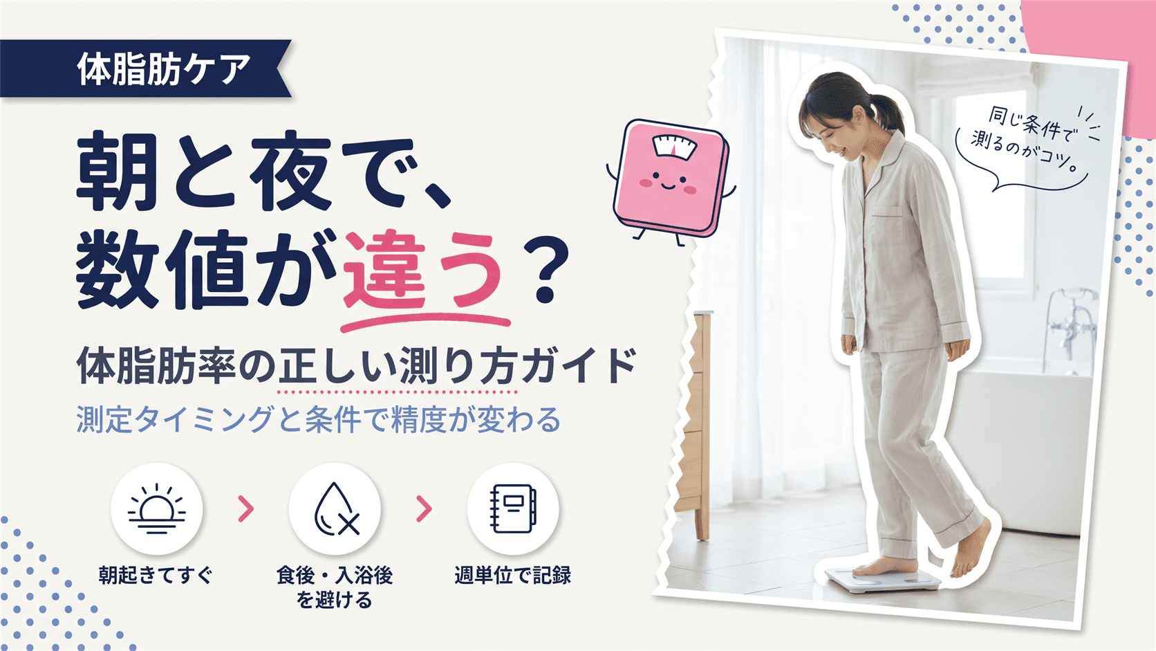 なぜ体脂肪率は朝と夜で違う数値になるのですか?