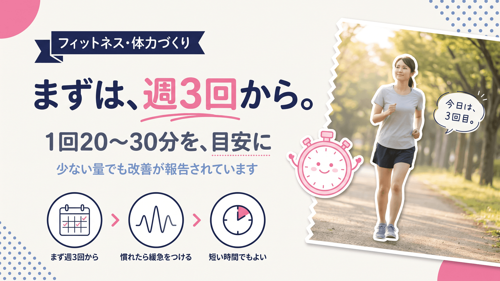週何回・何分の運動でVO2maxは上がる?効率的なトレーニング頻度の目安を教えてください。